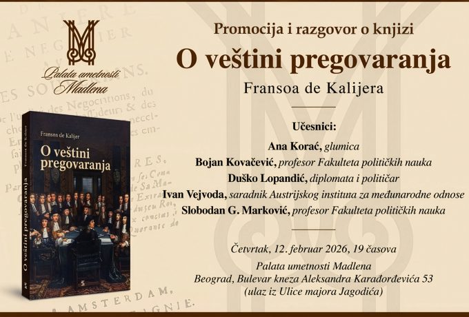 Promocija i razgovor o knjizi  O VEŠTINI PREGOVARANJA  Fransoa de Kalijera